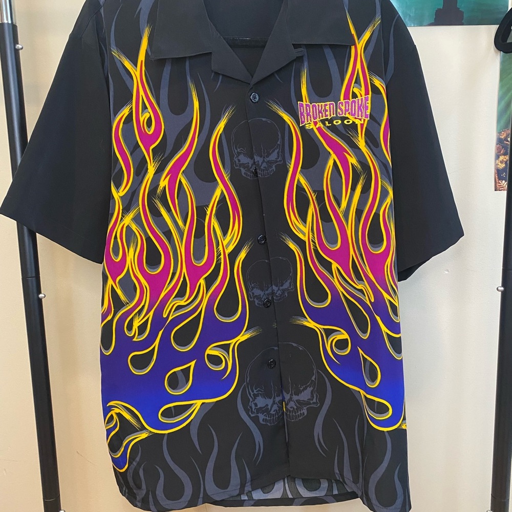 Broken Spoke Saloon Biker button up shirt